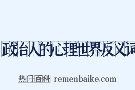 政治人的心理世界反义词是什么意思的图片
